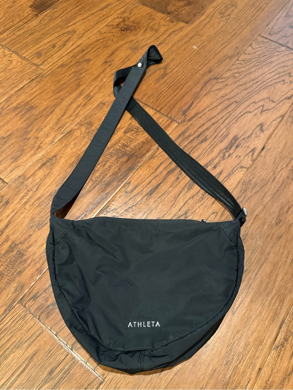 Athleta Black Crescent Crossbody Bag